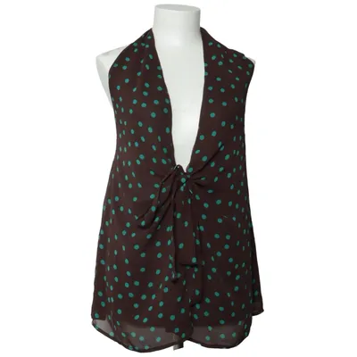 Halternecktopp (Brun, Turkos) från VRG GRL Polyester