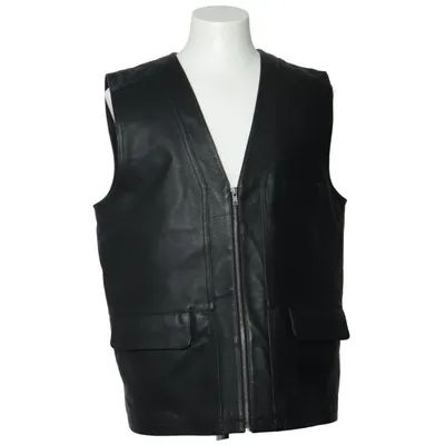 Läderväst (Svart) Skinn, Polyester