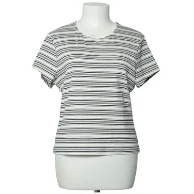 T-shirt (Weiß, Blau) von Uniqlo Baumwolle, Elasthan