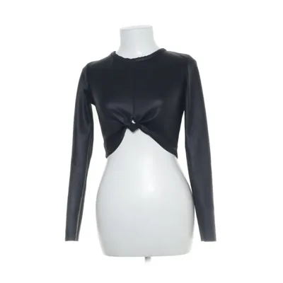 Crop top (Svart) Elastan, Polyester