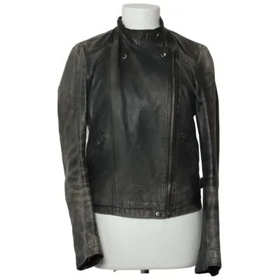 Bikerjakke (Sort, Grå) fra IRO Læder, Polyamid, Polyester