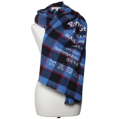 Halsduk (Blå, Svart, Röd) från Acne Studios Ull