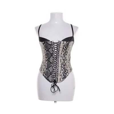 Top (Beige, Black) from The Kript Polyurethane, Viscose