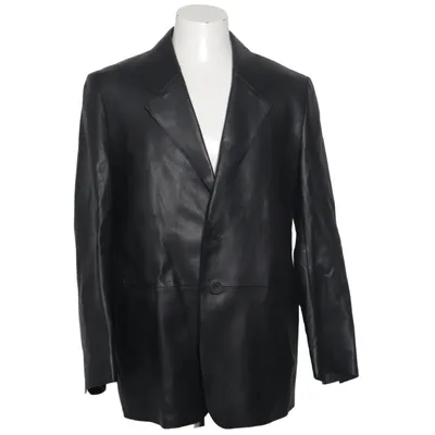 Läderkavaj (Svart) från COS Acetat, Skinn, Viskos