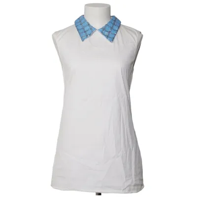 Topp (Vit, Blå) från Prada Bomull, Polyamid, Polyester