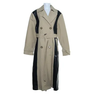 Trenchcoat (Beige, Sort) fra Gina Tricot x Hobnob Bomuld, Polyurethan