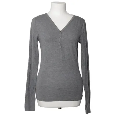 Henley T-shirt (Grå) fra Cubus Elastan, Viscose