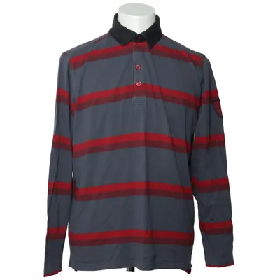 Rugby shirt (Grijs, Rood) van Backtee Katoen, Elastaan