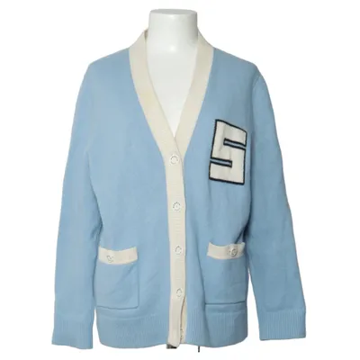 Strickjacke (Blau, Weiß) von Sandro Wolle