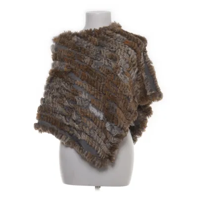 Pälsponcho (Grå, Brun, Flerfärgad) från Oakwood Akryl, Kaninpäls, Ull