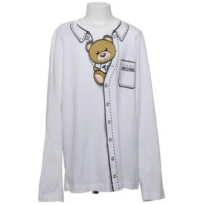 Long sleeve T-shirt (White) from Moschino Teen Cotton, Elastane