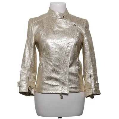 Veste de motard (Or) de Patrizia Pepe Cuir