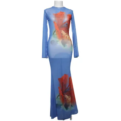 Strandjurk (Blauw, Meerkleurig) van Missguided Elastaan, Polyester