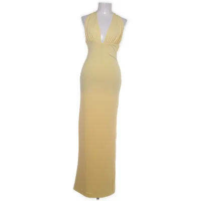 Halterneckklänning (Gul) från Zara Elastan, Polyester