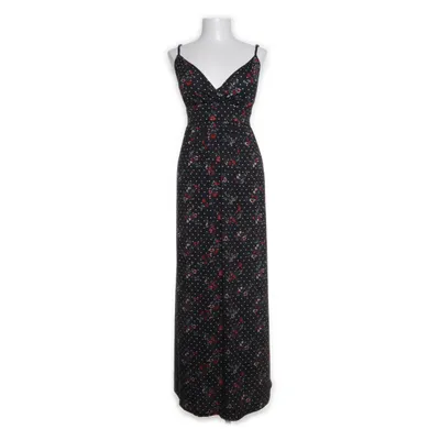 Maxi dress (Black, Multicolored) from Laura Torelli Collection Elastane, Polyester