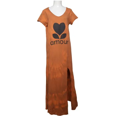 Robe longue (Marron) de Amour Coton, Élasthane