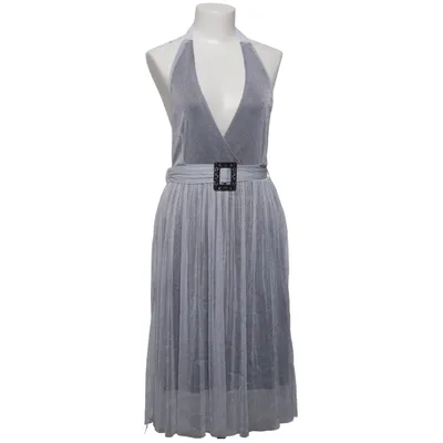 Halterneck dress (Silver) from Woman by Halens Metallic fiber, Polyester