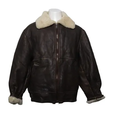 Veste en peau de mouton retournée (Marron, Beige) de Hollies Fourrure