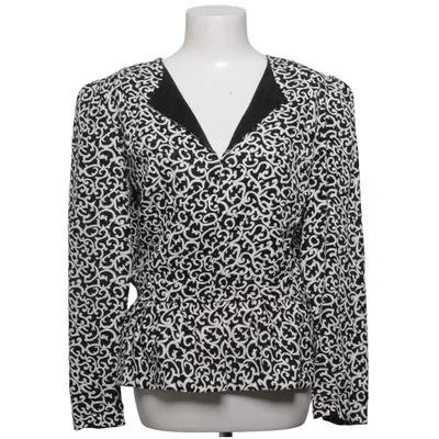 Peplum Top (Schwarz, Weiß) von Michael Sturm Seide