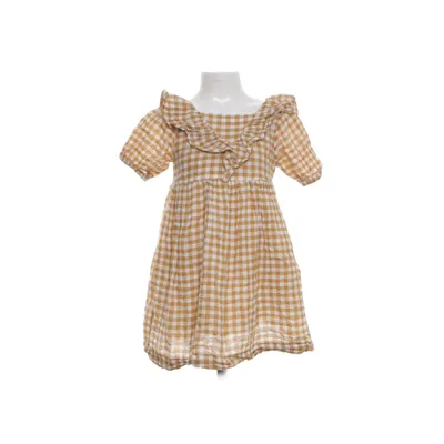 Kjole (Beige, Hvid) fra H&M Kids Bomuld, Elastan