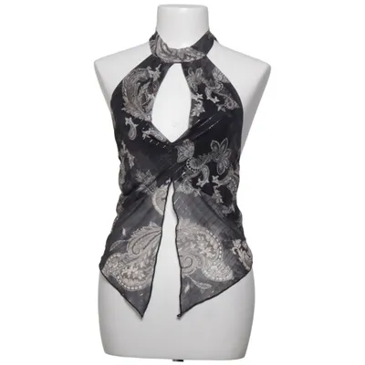 Haltertop (Zwart, Beige) van Bershka Polyester
