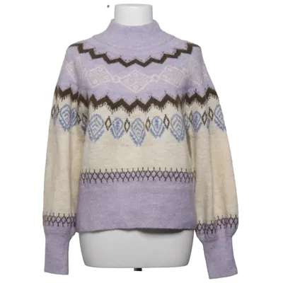 Sweater (Lilla, Beige, Flerfarvet) fra Object Akryl, Alpacauld, Elastan, Polyamid, Polyester