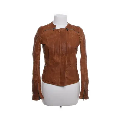 Veste en cuir (Marron) de Ottod'Ame Coton, Cuir, Viscose