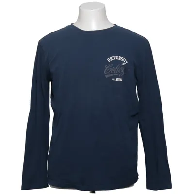 Langærmet t-shirt (Blå) fra 9th Avenue Bomuld