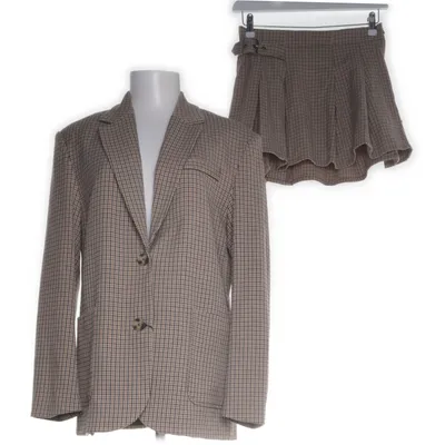 Jakkesæt med nederdel (Beige, Flerfarvet) fra Pull & Bear Elastan, Polyester, Viscose