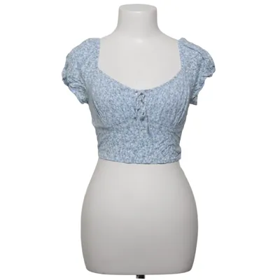Crop top (Bleu, Blanc) de Hollister Polyester, Viscose