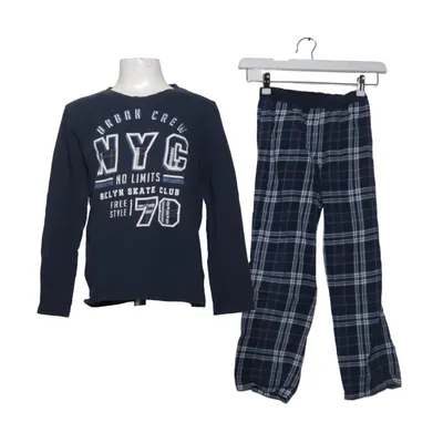 Pyjamas (Blå, Vit) från Pepperts Bomull