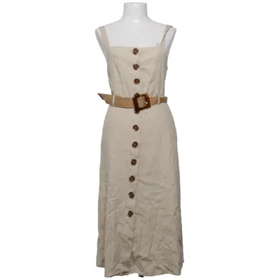 Dress (Beige) from Forever 21 Contemporary Elastane, Linen, Viscose