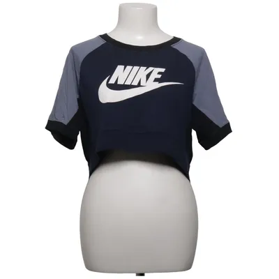 T-shirt (Blå, Sort) fra Nike Bomuld