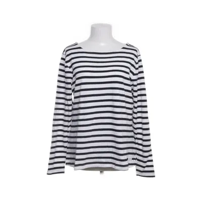 Långärmad t-shirt (Vit, Blå) från Essentials Ekologisk bomull