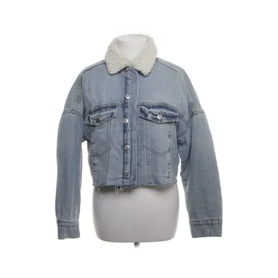 Fodrad jeansjacka (Blå, Vit) från &Denim by H&M Återvunnen bomull, Återvunnen polyester