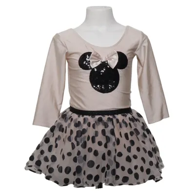 Dress (Beige, Black) from H&M Elastane, Polyester
