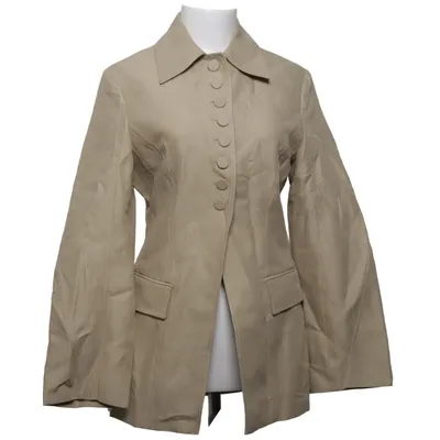 Blazer (Beige) from H&M Studio Cotton, Linen, Viscose