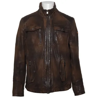 Veste en cuir (Marron) de Emilio Adani Cuir