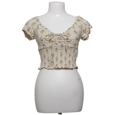 Crop top (Beige, Vert, Bleu) de Kimchi Blue Coton, Élasthane, Polyester