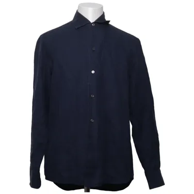 Skjorte (Blå) fra Brioni Bomuld, Linned, Silke