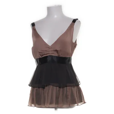 Tanktop (Bruin, Zwart) van Zara Basic Acetaat, Polyester, Zijde