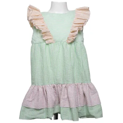 Kleid (Grün, Pink, Orange) von Wauw Capow Baumwolle