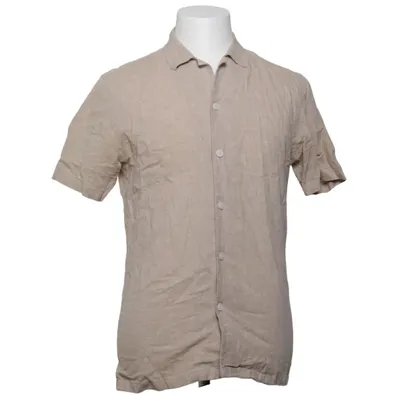 Short sleeve shirt (Beige) from Lindbergh White Cotton, Linen
