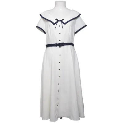 Klänning (Vit, Blå) från Collectif Vintage Elastan, Polyester