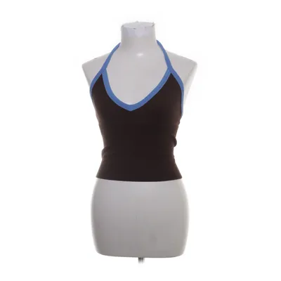 Halternecktopp (Brun, Blå) från Urban Outfitters Elastan, Polyamid