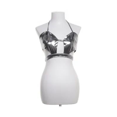 Crop top (Zilver) van Shein Elastaan, Polyester