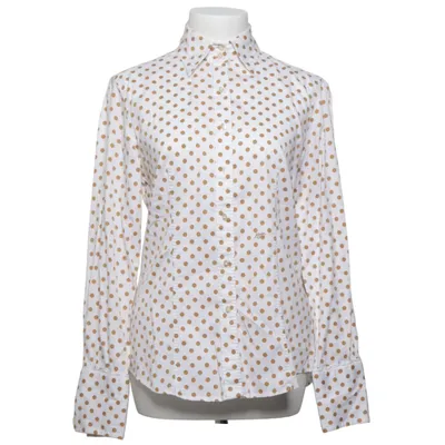Shirt (White, Brown) from Le Sarte Pettegole Cotton, Elastane