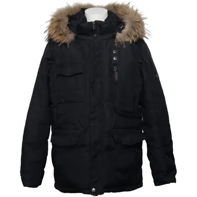 Winterjacke (Schwarz) von Hollies Stockholm Baumwolle, Daune, Elasthan, Feder, Polyamid, Polyester