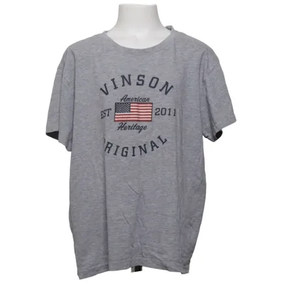 T-shirt (Grijs) van Vinson Katoen, Viscose