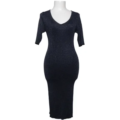 Jurk (Blauw) van Miss Swan Acryl, Metallvezel, Wol